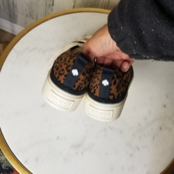 kate spade new york Kaia Leopard-Print Suede Platform Sneakers - Picture 6 of 8